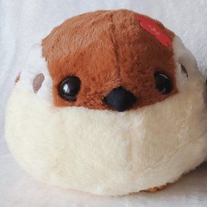 Fuku Fuku Shimaenaga Friends - Jumbo Good Luck Feather Plushies (Flower Chunko)